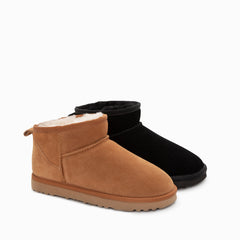 GENUINE AUSTRALIAN SHEEPSKIN UNISEX ANKLE CLASSIC SUEDE BOOTS