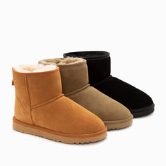 GENUINE AUSTRALIAN SHEEPSKIN UNISEX MINI CLASSIC SUEDE BOOTS