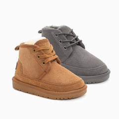 UGG KINSLEY KIDS LACEUP BOOTS(WATER RESISTANT)