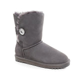 UGG CLASSIC III SHORT BUTTON BOOTS WITH SWAROVSKI BUTTON