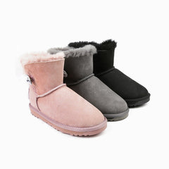Ugg Classic Mini Button Whth Swarovski Boots (Water Resistant)