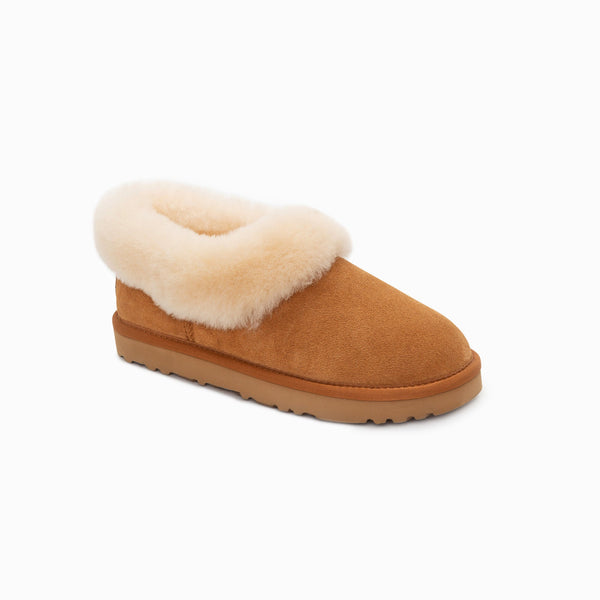 AVERY UNISEX PREMIUM SHEEPSKIN SUEDE SLIPPERS