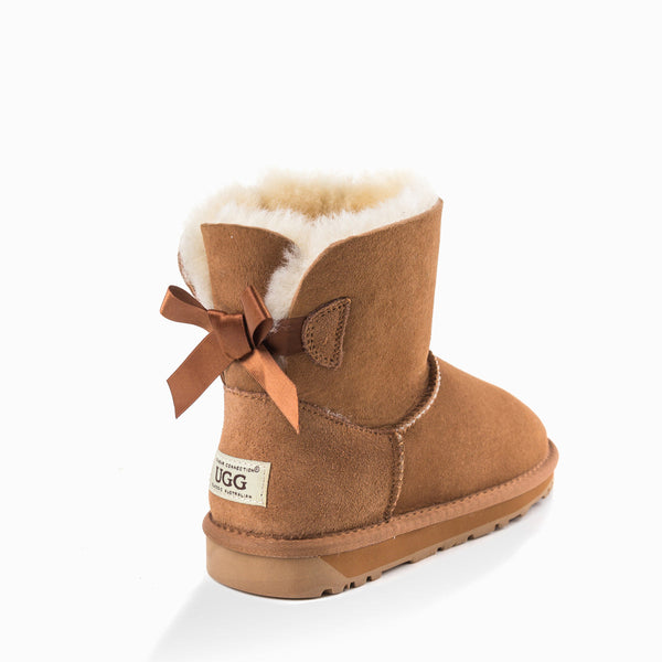 UGG CLASSIC MINI BAILEY BOW BOOTS (WATER RESISTANT)