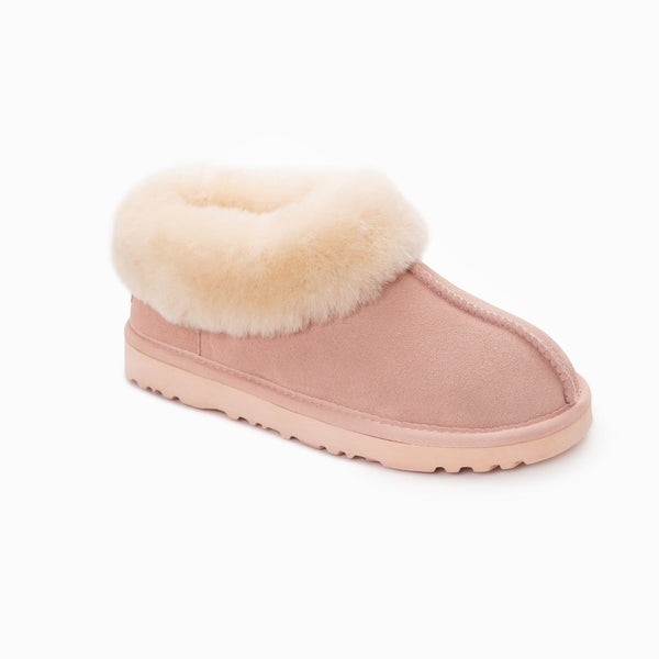 UGG COLLAR UNISEX PREMIUM SHEEPSKIN SUEDE SLIPPERS
