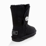 UGG CLASSIC III SHORT BUTTON BOOTS WITH SWAROVSKI BUTTON