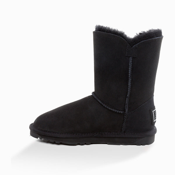 UGG CLASSIC III SHORT BUTTON BOOTS WITH SWAROVSKI BUTTON