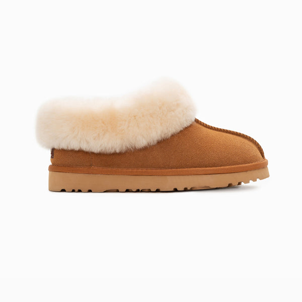UGG COLLAR UNISEX PREMIUM SHEEPSKIN SUEDE SLIPPERS