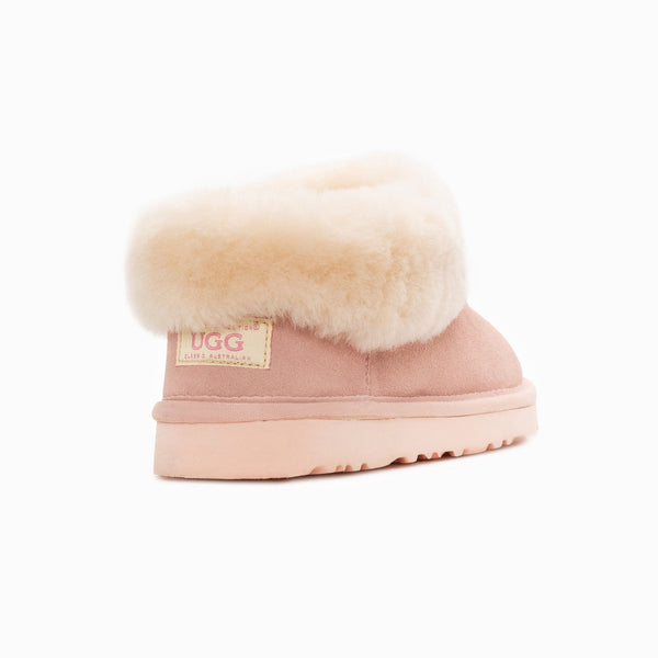 UGG COLLAR UNISEX PREMIUM SHEEPSKIN SUEDE SLIPPERS