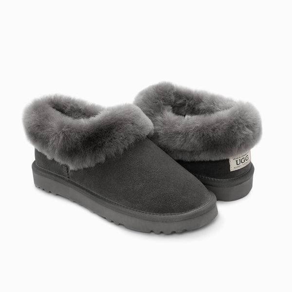AVERY UNISEX PREMIUM SHEEPSKIN SUEDE SLIPPERS