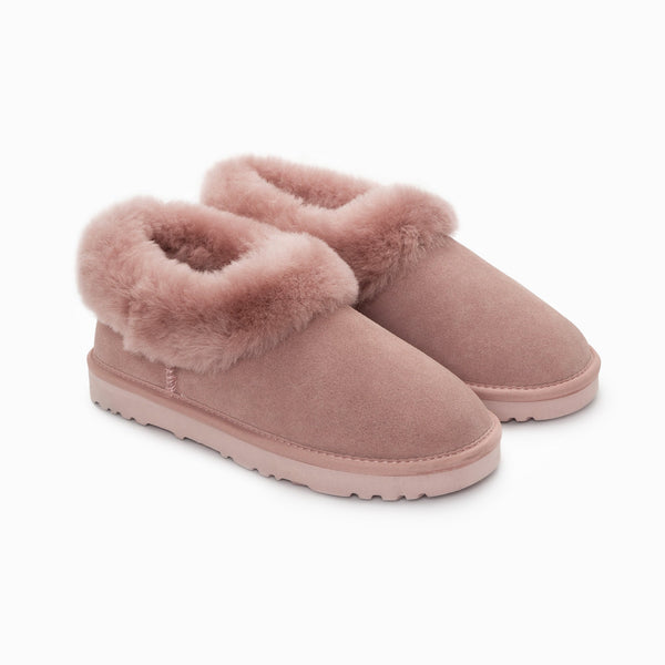 AVERY UNISEX PREMIUM SHEEPSKIN SUEDE SLIPPERS