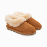 AVERY UNISEX PREMIUM SHEEPSKIN SUEDE SLIPPERS