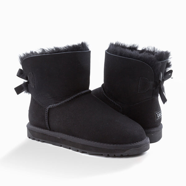 UGG CLASSIC MINI BAILEY BOW BOOTS (WATER RESISTANT)