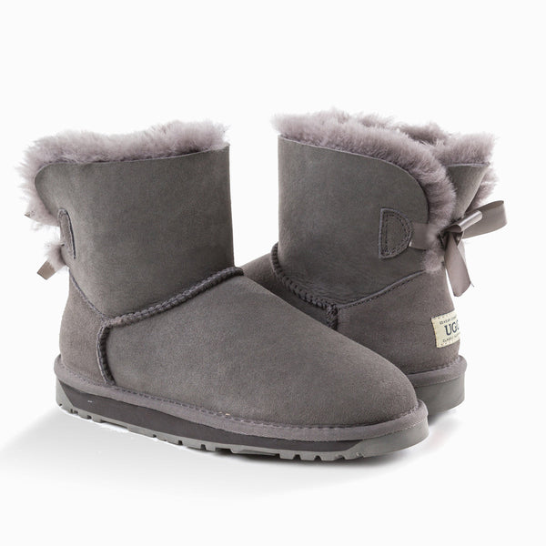 UGG CLASSIC MINI BAILEY BOW BOOTS (WATER RESISTANT)