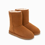 GENUINE AUSTRALIAN SHEEPSKIN UNISEX SHORT CLASSIC SUEDE BOOTS