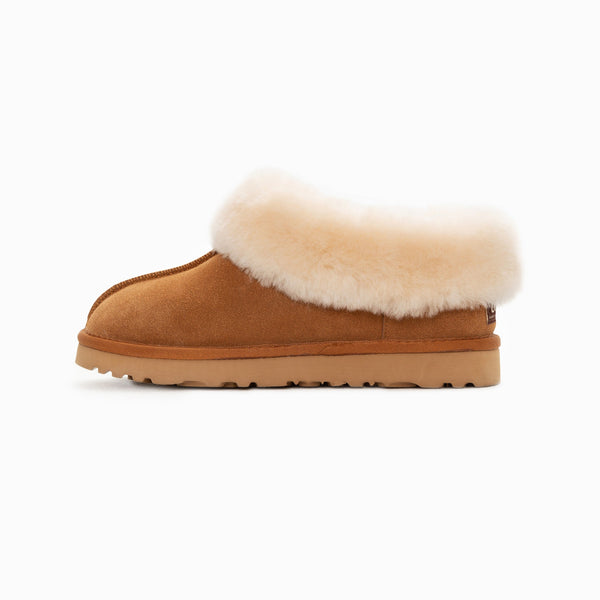 UGG COLLAR UNISEX PREMIUM SHEEPSKIN SUEDE SLIPPERS