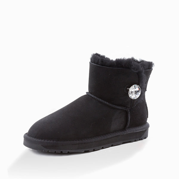 Ugg Classic Mini Button Whth Swarovski Boots (Water Resistant)