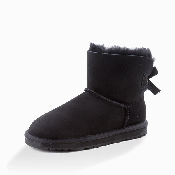 UGG CLASSIC MINI BAILEY BOW BOOTS (WATER RESISTANT)