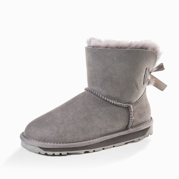 UGG CLASSIC MINI BAILEY BOW BOOTS (WATER RESISTANT)