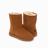 GENUINE AUSTRALIAN SHEEPSKIN UNISEX SHORT CLASSIC SUEDE BOOTS