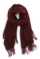 CASHMERE/MERINO WOOL WRAP RED/BROWN