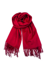 CASHMERE/MERINO WOOL WRAP RED