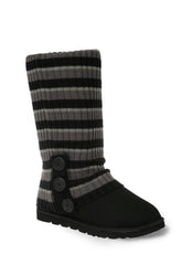 UGG CARDY SOCKS - BLACK/CHARCOAL/GREY STRIPE