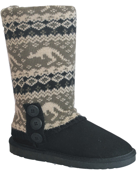 UGG CARDY SOCKS - MOSS BLACK PRINT