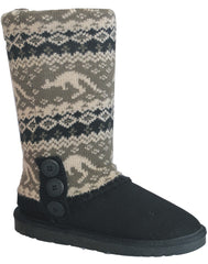 UGG CARDY SOCKS - MOSS BLACK PRINT