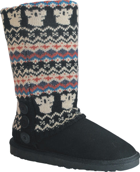 UGG CARDY SOCKS - NAVY/RED PRINT