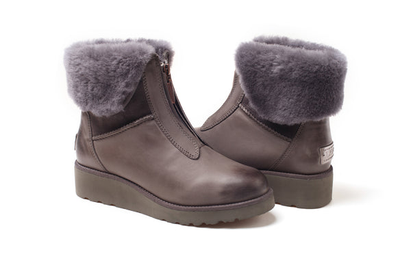 UGG ABIR COLLAR ZIP BOOTS