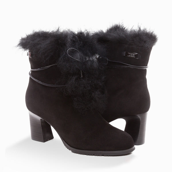 UGG LEAH FUR LINED HEEL BOOTS