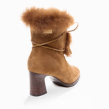 UGG LEAH FUR LINED HEEL BOOTS