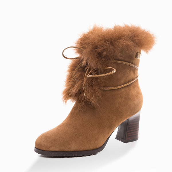 UGG LEAH FUR LINED HEEL BOOTS