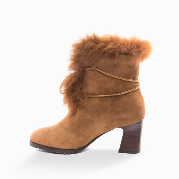 UGG LEAH FUR LINED HEEL BOOTS