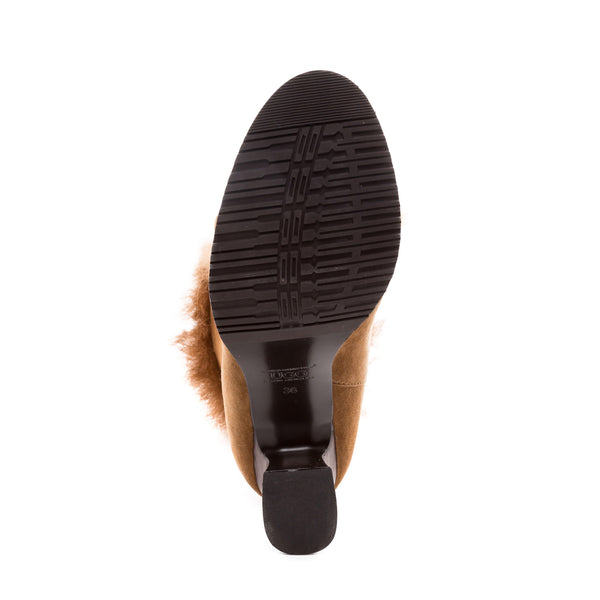 UGG LEAH FUR LINED HEEL BOOTS
