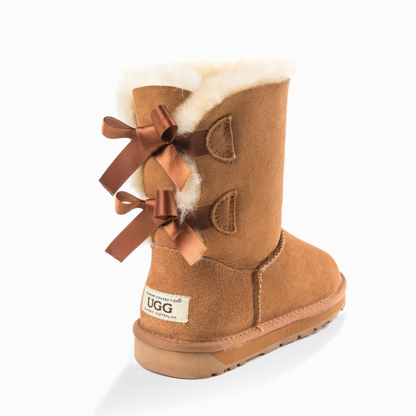'NEW GENERATION' UGG LADIES CLASSIC BAILEY BOW 2 RIBBON BOOTS