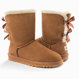 'NEW GENERATION' UGG LADIES CLASSIC BAILEY BOW 2 RIBBON BOOTS