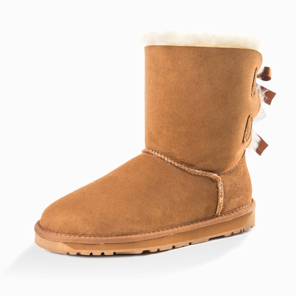 'NEW GENERATION' UGG LADIES CLASSIC BAILEY BOW 2 RIBBON BOOTS