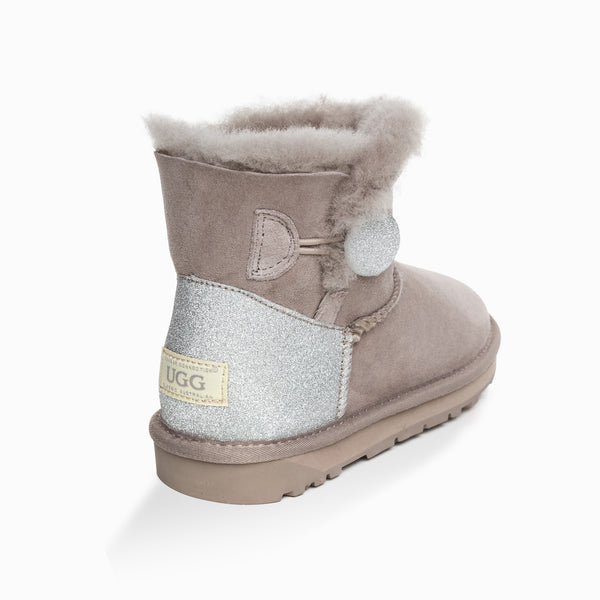 'NEW GENERATION' UGG LADIES CLASSIC SPARKLING MINI BUTTON BOOTS