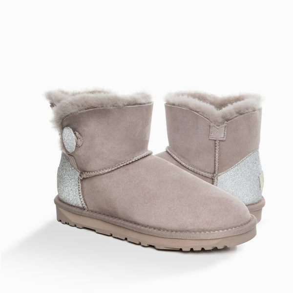 'NEW GENERATION' UGG LADIES CLASSIC SPARKLING MINI BUTTON BOOTS