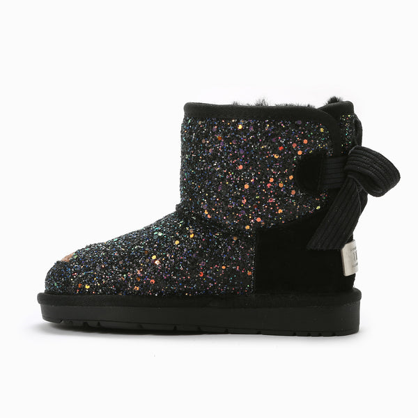 UGG KIDS VALERIE BAILEY BOW GLITTER BOOTS
