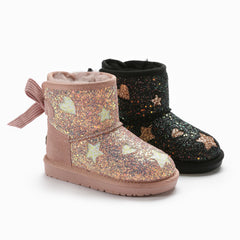 UGG KIDS VALERIE BAILEY BOW GLITTER BOOTS