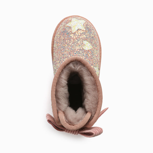 UGG KIDS VALERIE BAILEY BOW GLITTER BOOTS