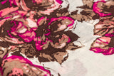 100% WOOL PRINTED SCARF - RED/LEOPARD