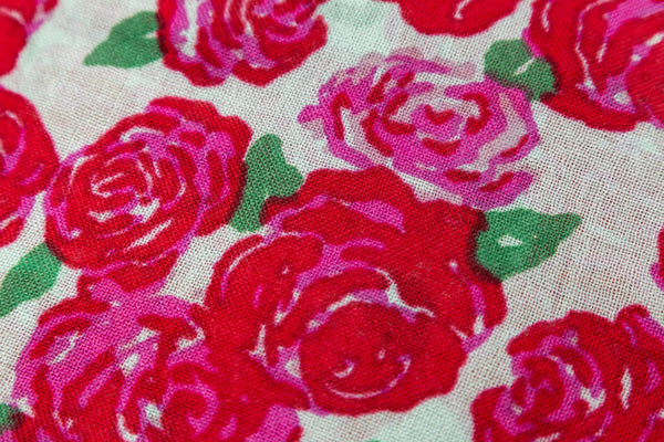 100% WOOL PRINTED SCARF - ROSY ROSE FLOWER