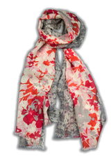 100% MERINO WOOL SCARF PINK/BLACK