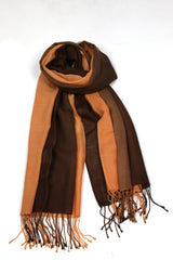 TIE DYE SCARF ORANGE/CHOCOLATE