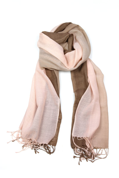 TIE DYE SCARF PINK/BROWN