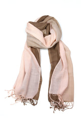 TIE DYE SCARF PINK/BROWN