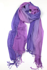 TIE DYE SCARF PURPLE/LAVENDER